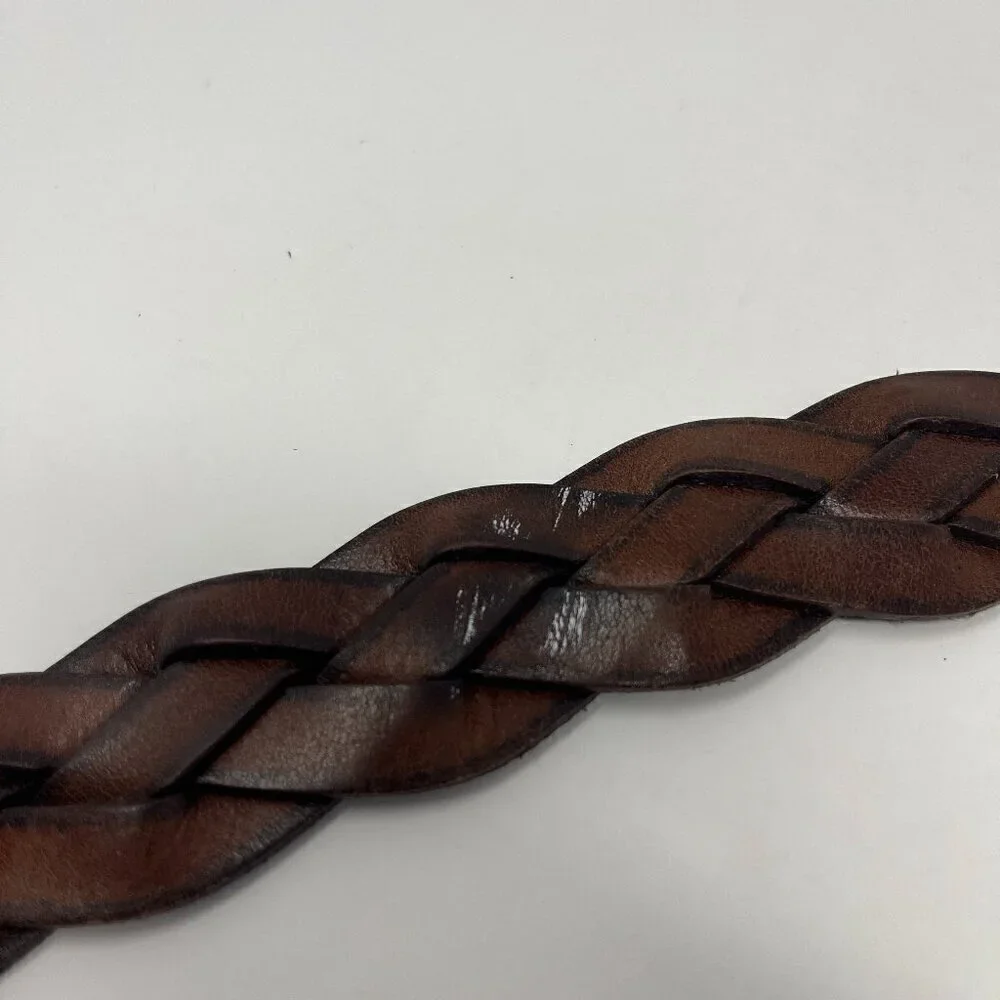 Carhartt braided leather belt brown 1.5 inch men large